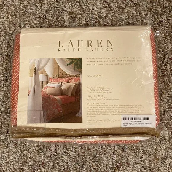 Lauren by Ralph Lauren Full Bedskirt – Fretwork Design (Jupette de Lit) - Picture 2 of 2